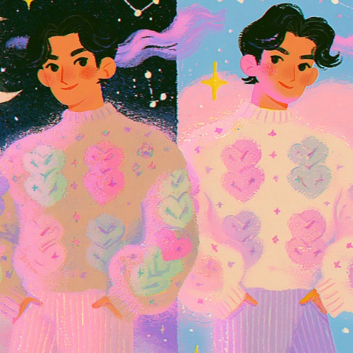 【デジタル壁紙/素材】ゆめかわ12星座ボーイ ＊ 双子座 - Gemini -