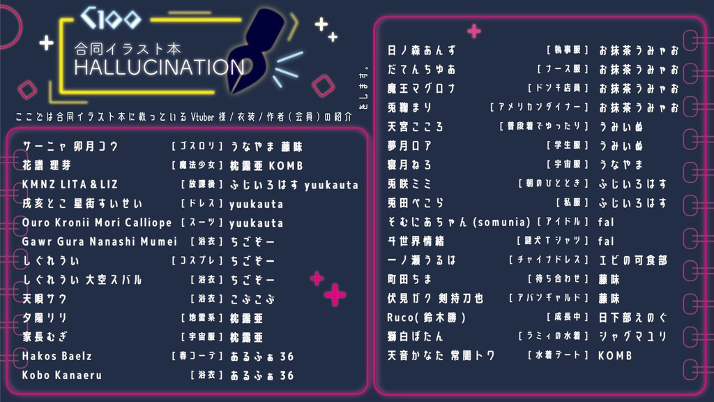 C100 新刊『HALLUCINATION』&『Delusion』