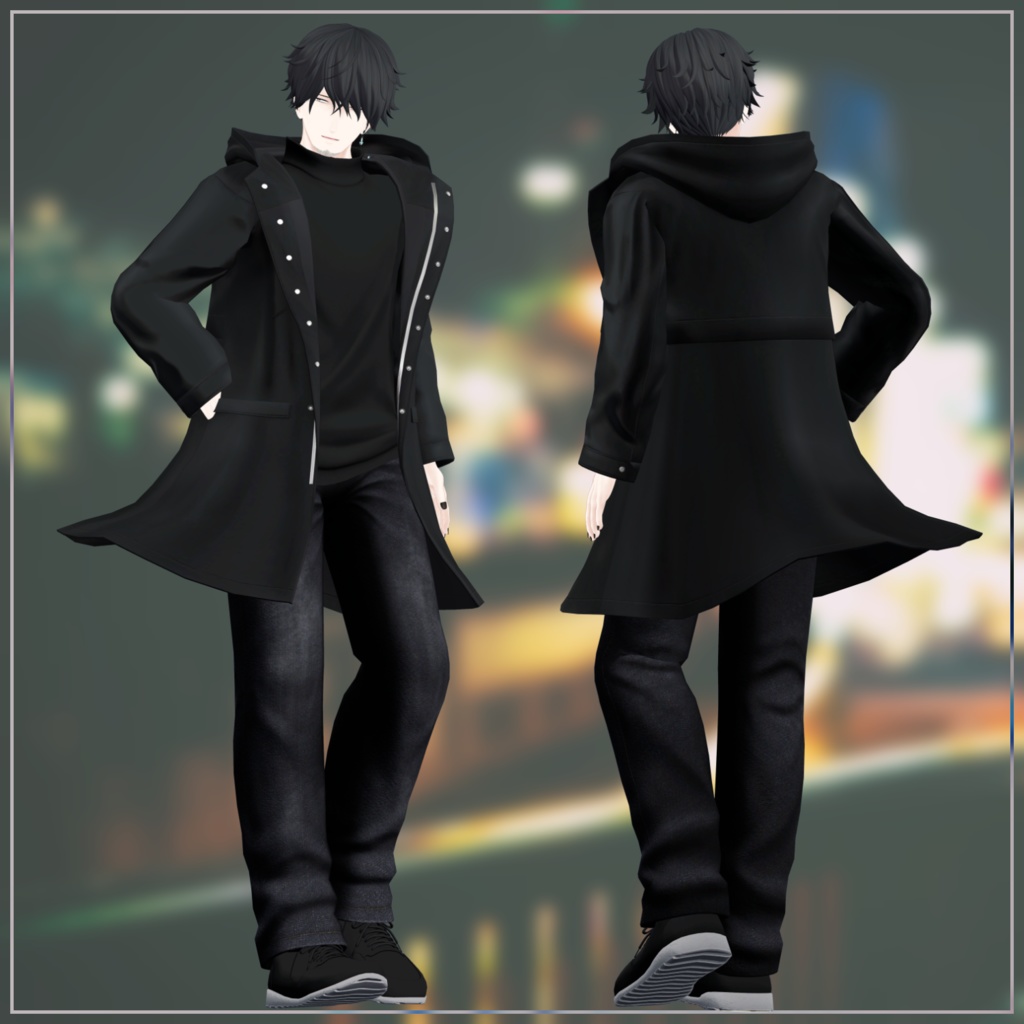 【VRChat向け】HoodedCoat Set Ver.1.0