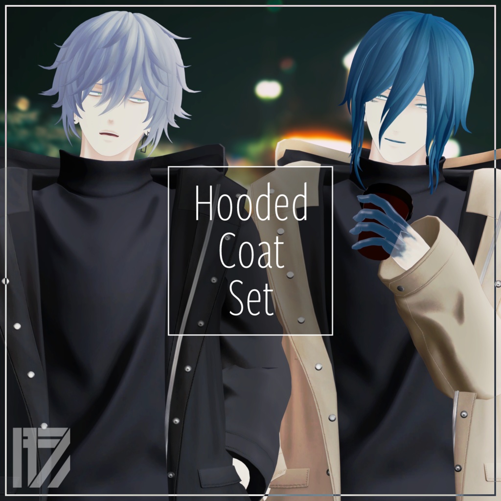 【VRChat向け】HoodedCoat Set　Ver.1.0