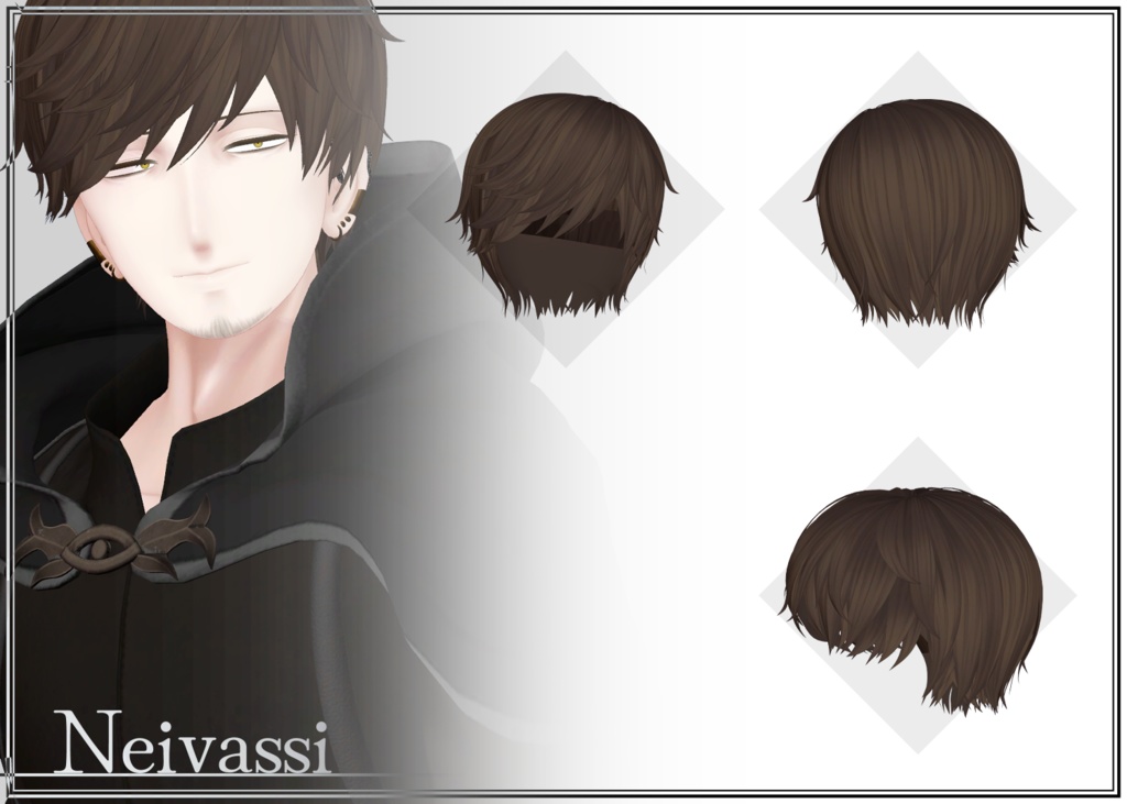 【VRChat向け】アンダルアバターヘアー 4