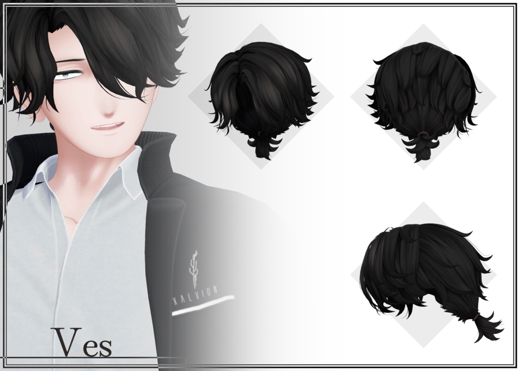 【VRChat向け】アンダルアバターヘアー 4