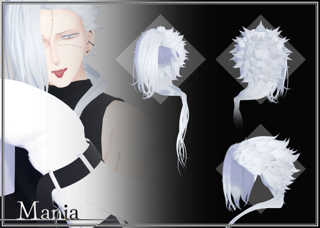 【VRChat向け】アンダルアバターヘアー 4