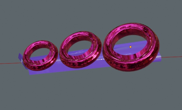 vrchat想定髪飾り　輪っか3連　【3D】