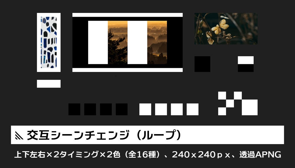 【無料】TRPG用　交互シーンチェンジ風ループ　APNG素材