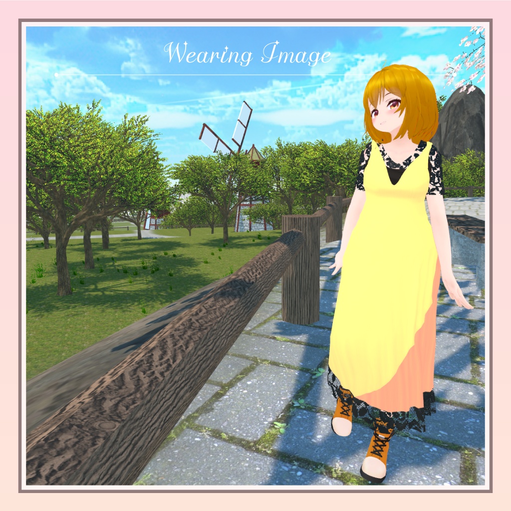 【キュリシアちゃん他・全5アバター対応】レイヤードワンピ Layered Dress(for SKYMY avatars)