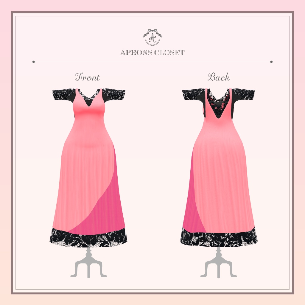 【キュリシアちゃん他・全5アバター対応】レイヤードワンピ Layered Dress(for SKYMY avatars)