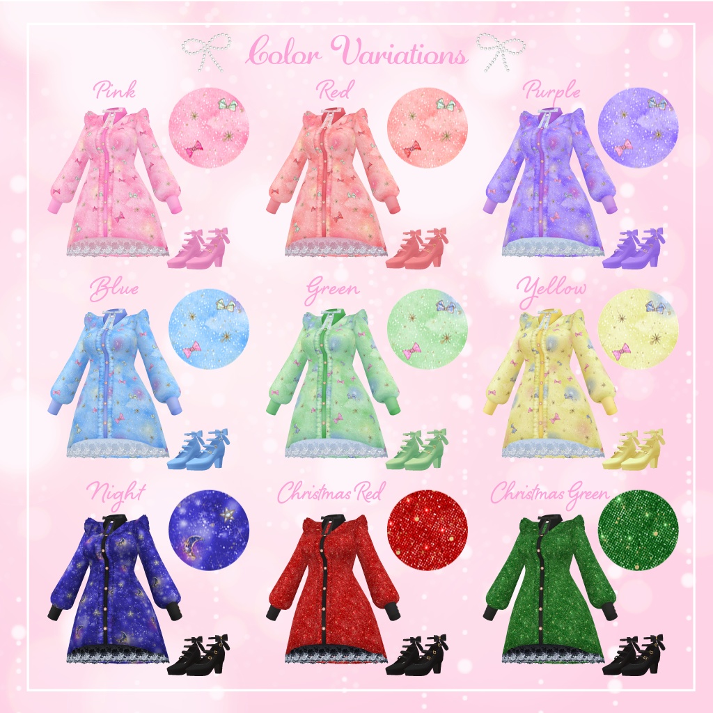 【リミリアちゃん対応】マカロンカラーワンピ/アンクルストラップパンプス Macaron color dress/Ankle strap pumps