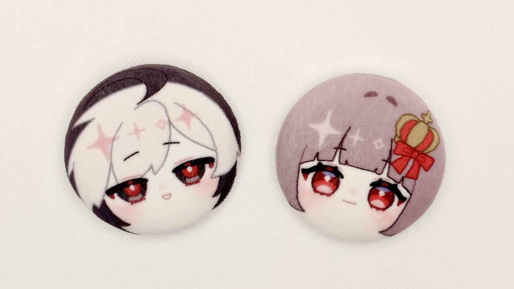 【ぬいひつぎ】ふわふわ缶バッジ【全2種類】