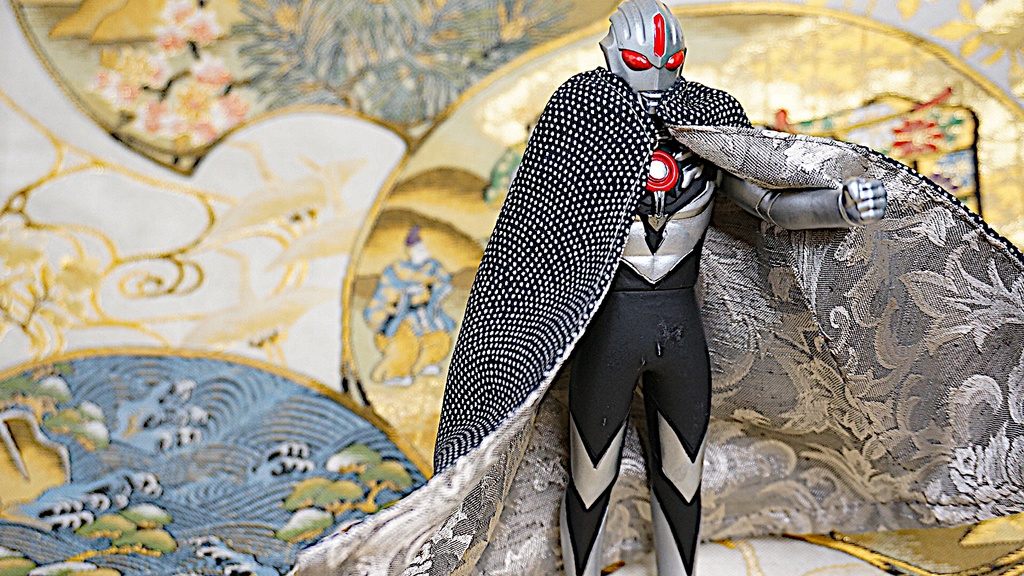 ウルトラマン用マント 鮫小紋(青海波)