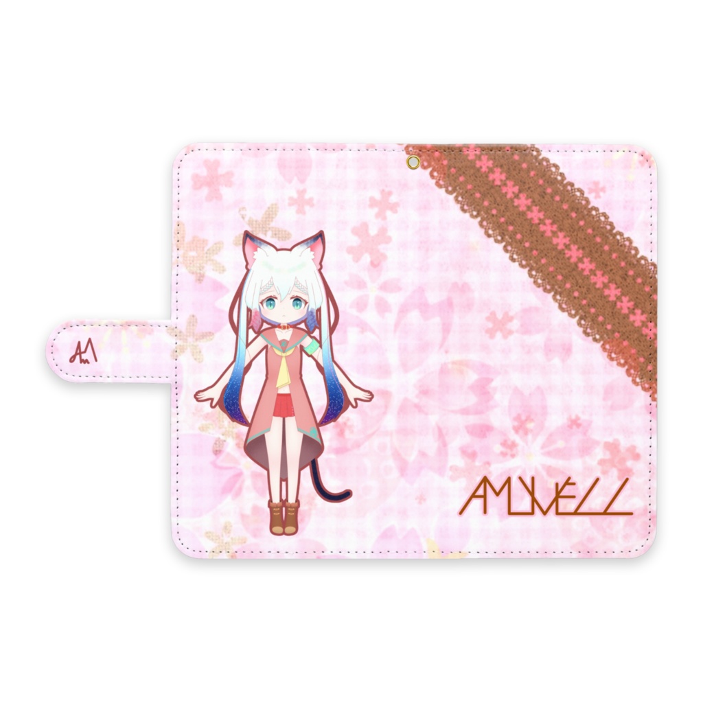 手帳型Androidケース【🐱】
