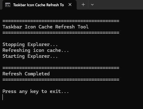 タスクバーアイコンキャッシュ更新ツール