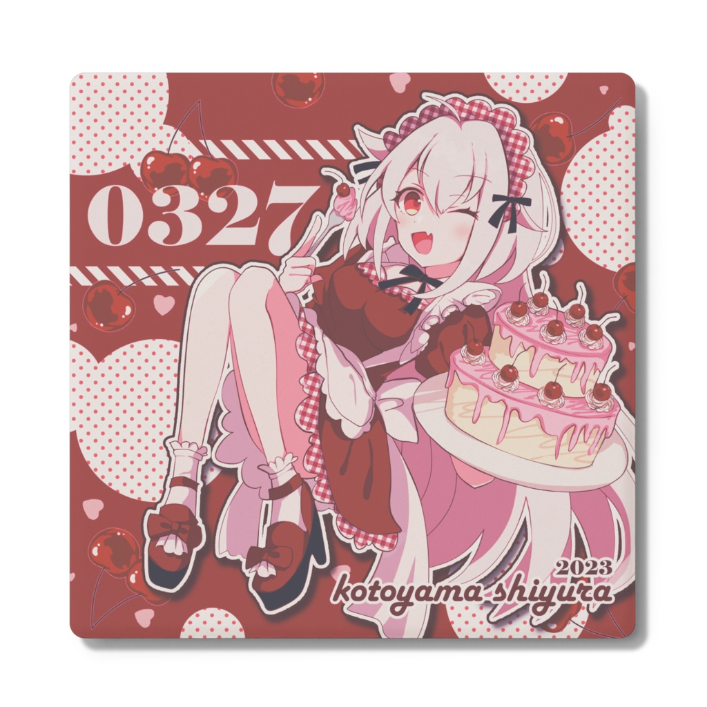 【復刻】古都山しゆら2023年誕生日記念コースター(白雲石)