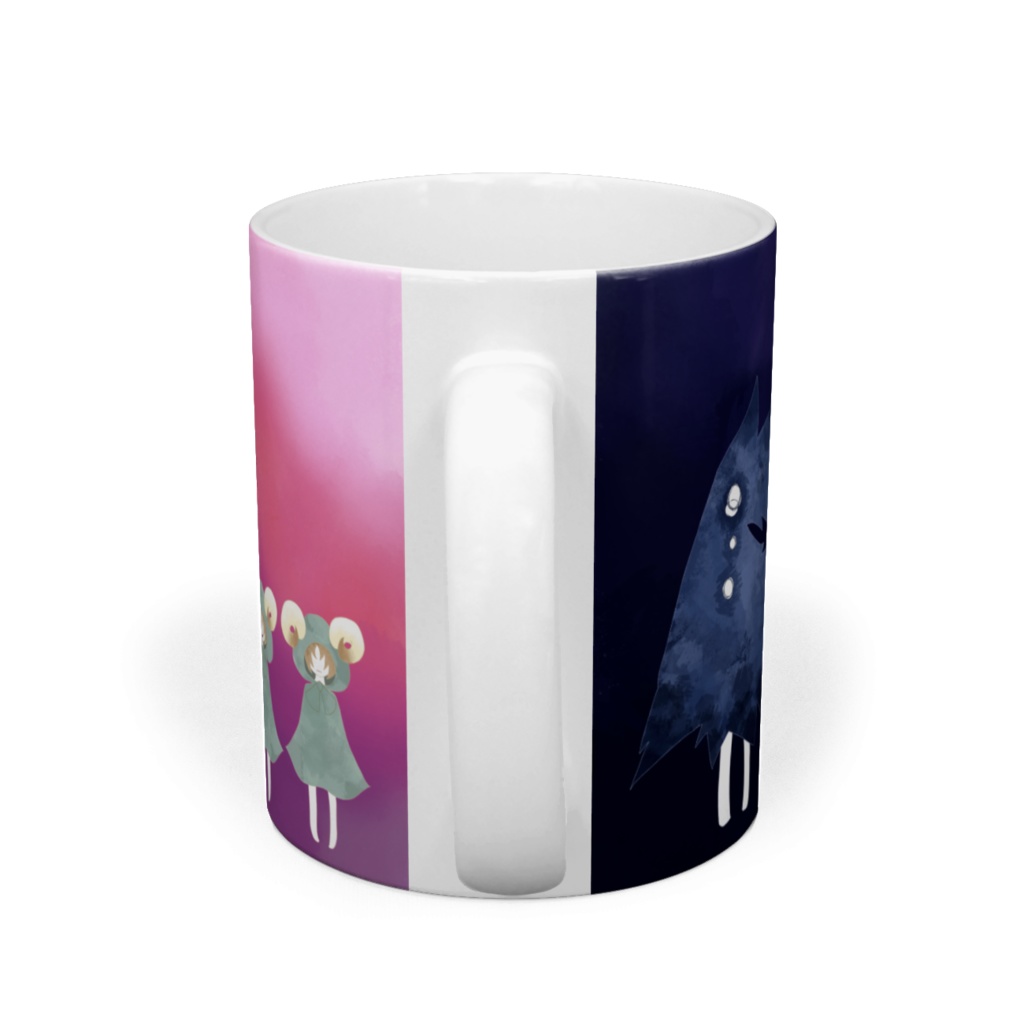 狼と4匹の羊 マグカップ