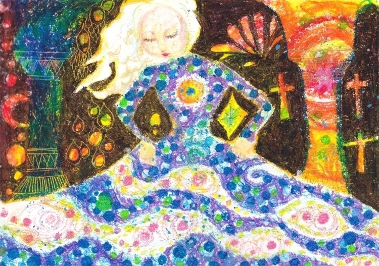 原画【宇宙の女教皇】　　タロット