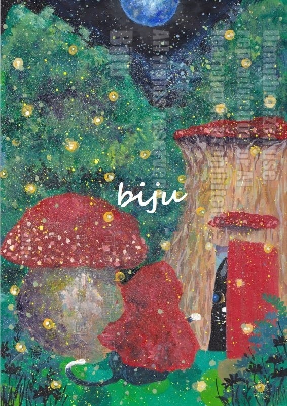 原画　【夜の来訪者】