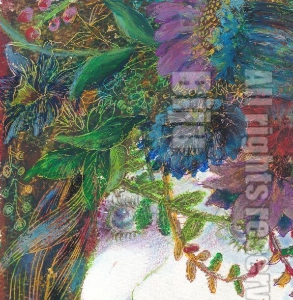 肉筆原画【花冠】 original painting flower crown