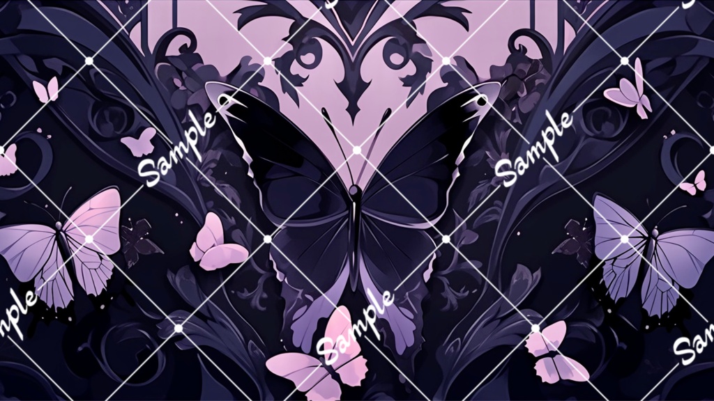 【背景素材】紫蝶 #21