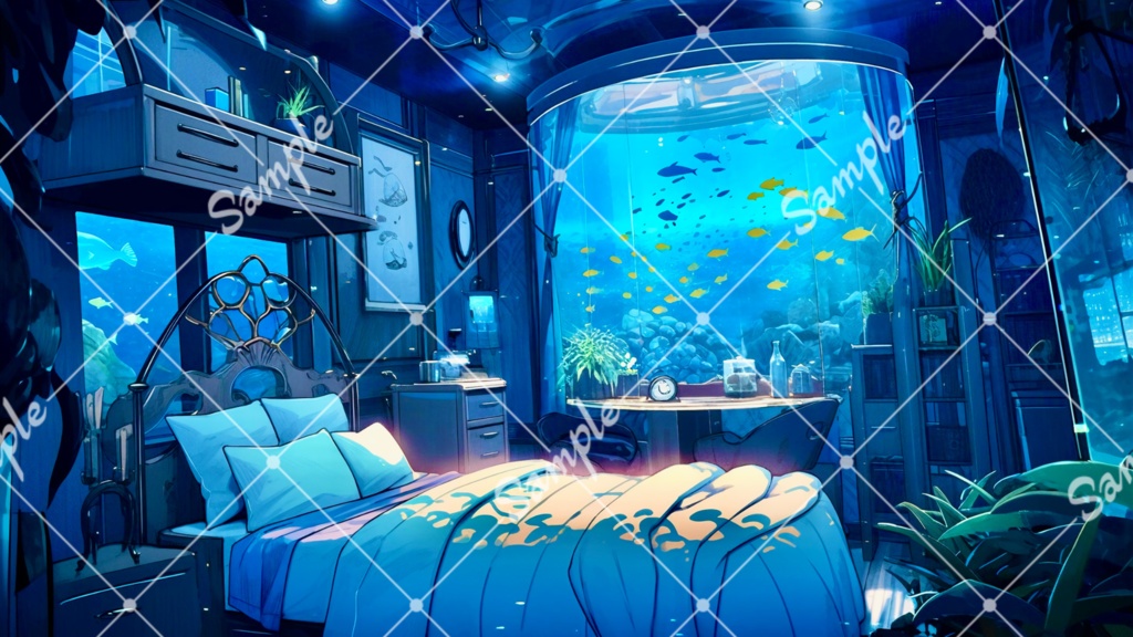 【背景素材】魚の部屋 #35