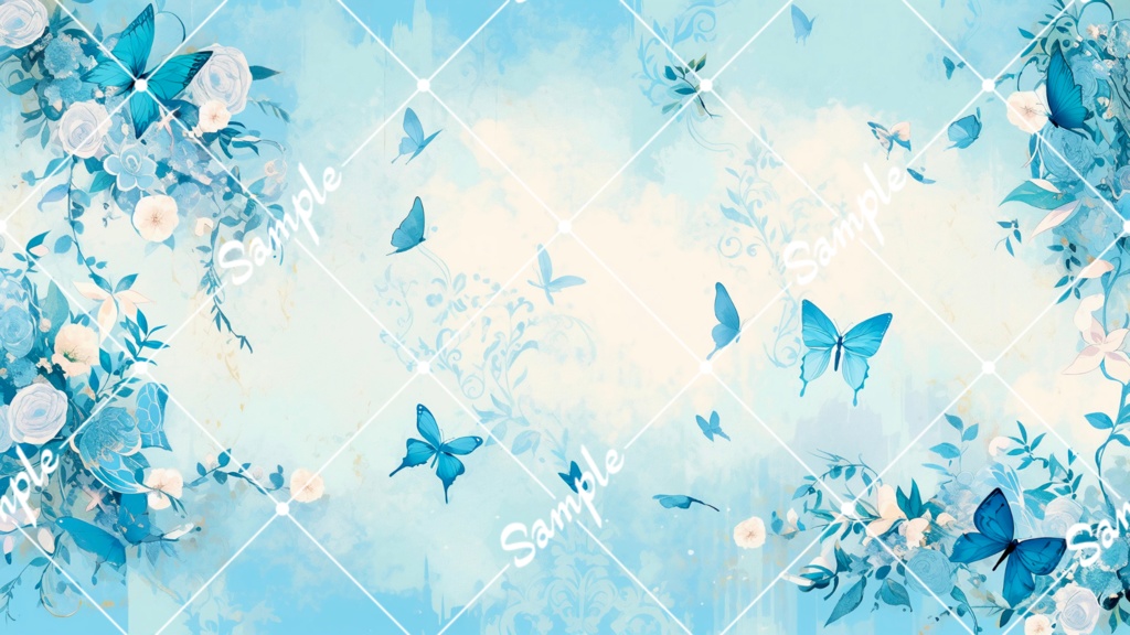 【背景素材】青蝶 #39