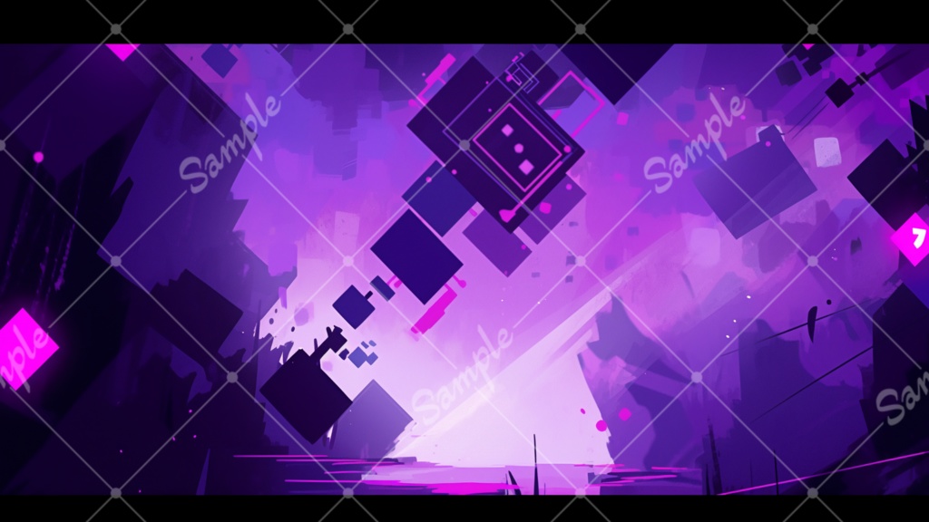 【背景素材】キューブ#49