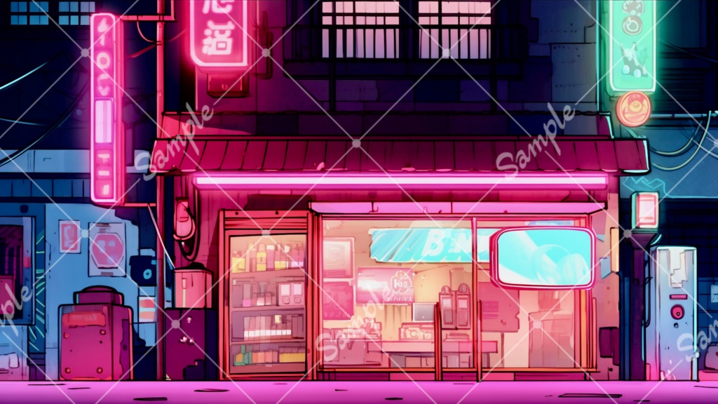 【背景素材】駄菓子屋さん#51
