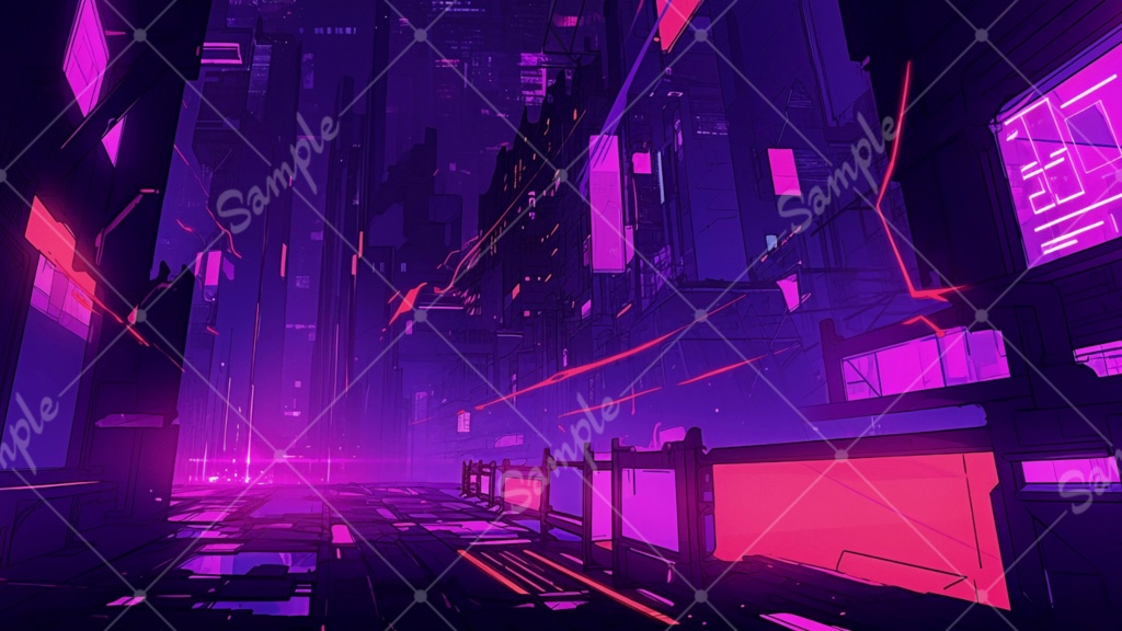 【背景素材】サイバーパンク#53