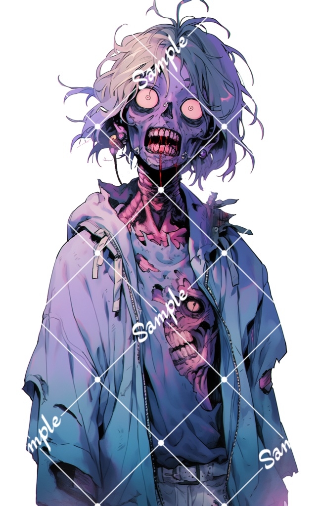 【TRPG・ゲーム素材】ゾンビ5種類