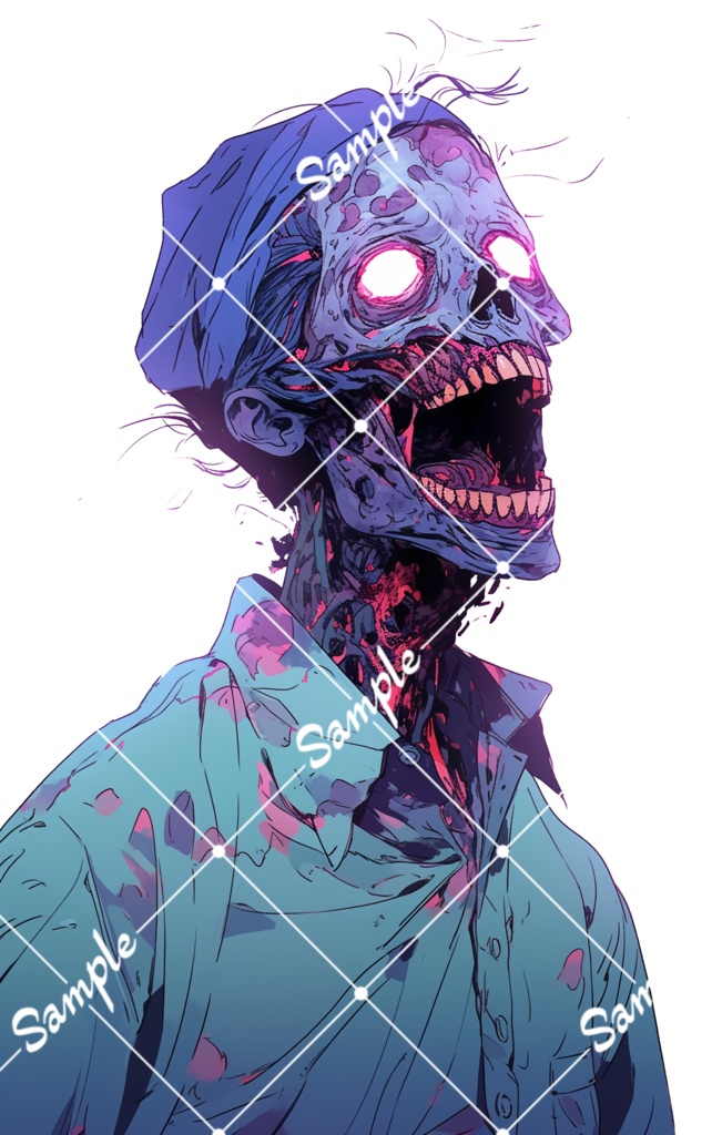 【TRPG・ゲーム素材】ゾンビ5種類