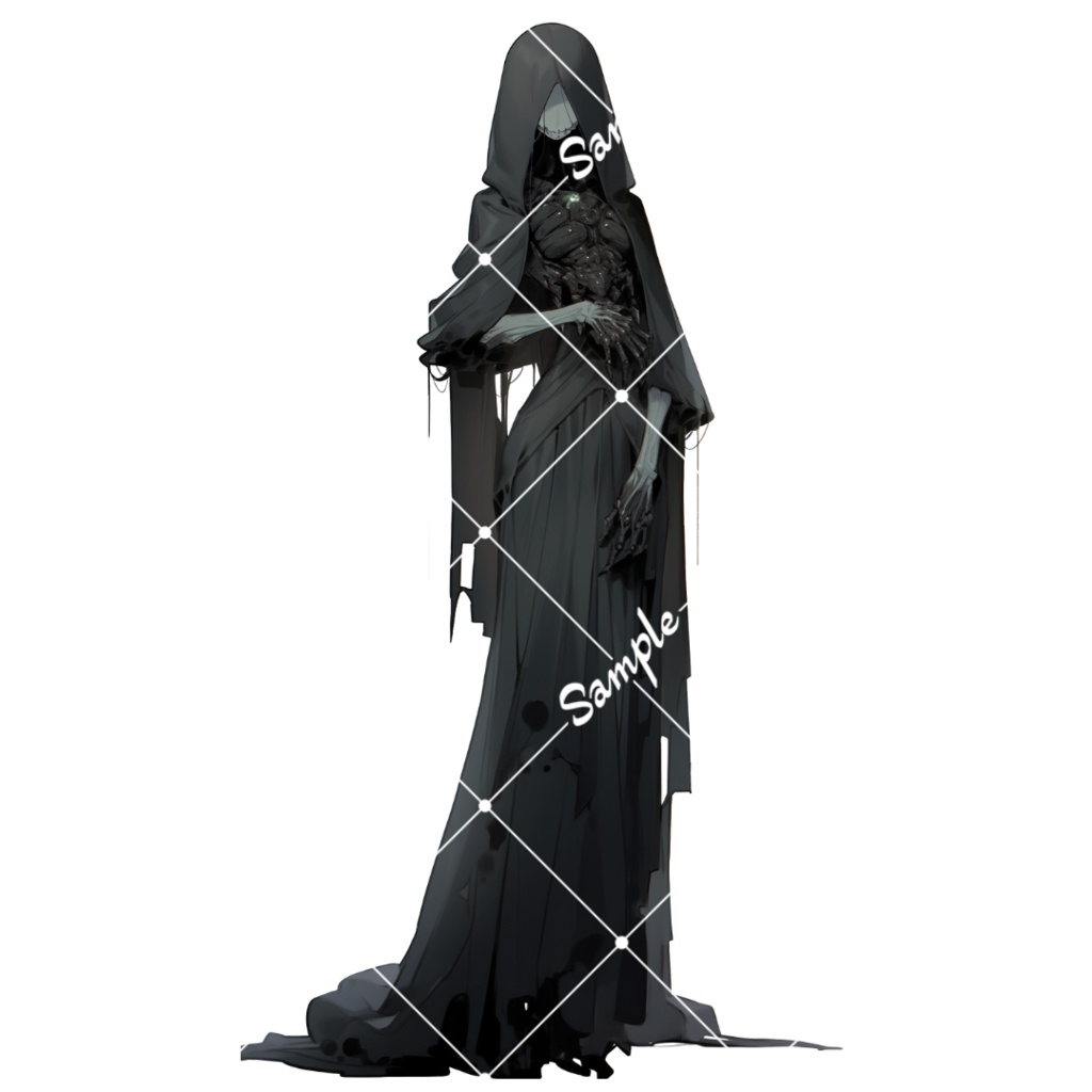 【TRPG・ゲーム素材】女亡霊 5種類