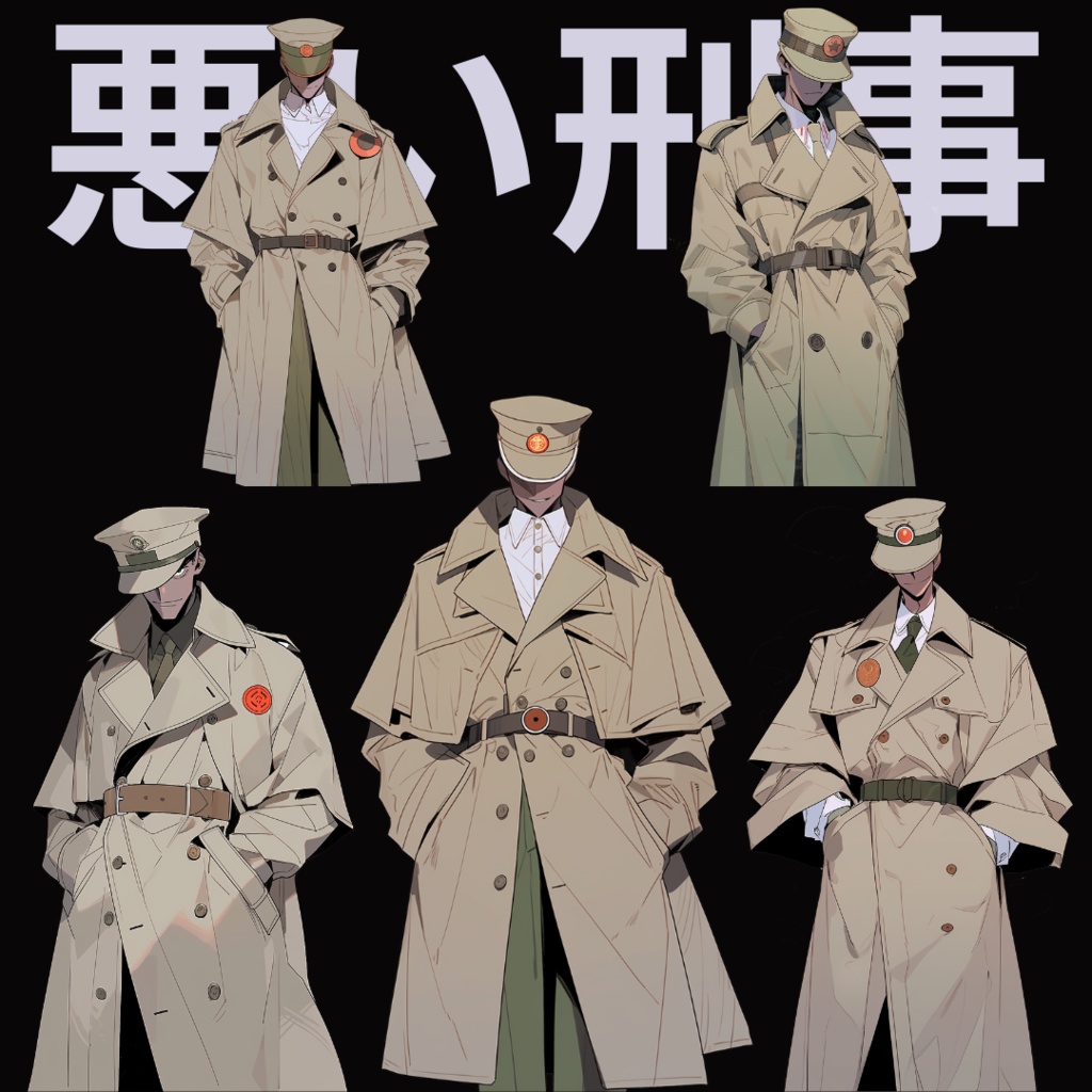 【TRPG・ゲーム素材】何か企む刑事　5種類