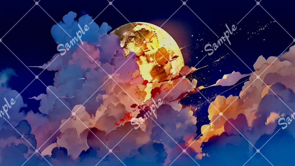 【背景素材】金夜月