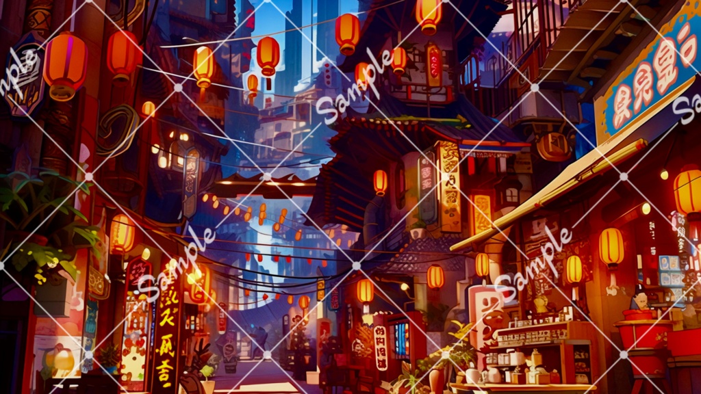 【背景素材】城下町2