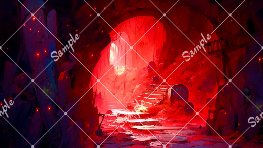 【背景素材】炎のダンジョン#3