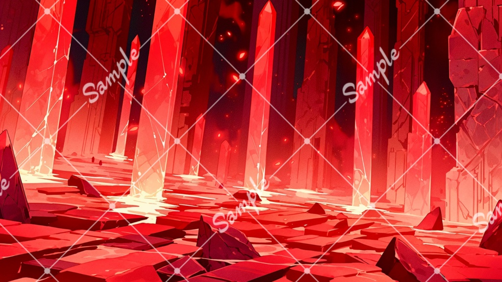 【背景素材】炎のダンジョン#7