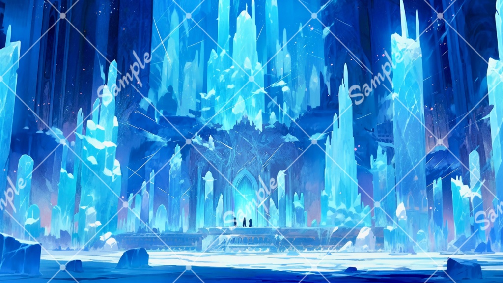 【背景素材】氷のダンジョン#1