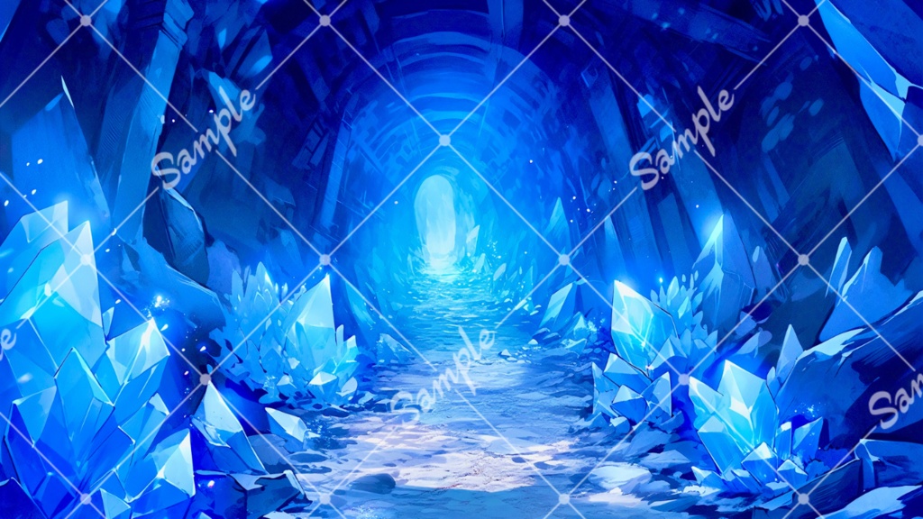 【背景素材】氷のダンジョン#3