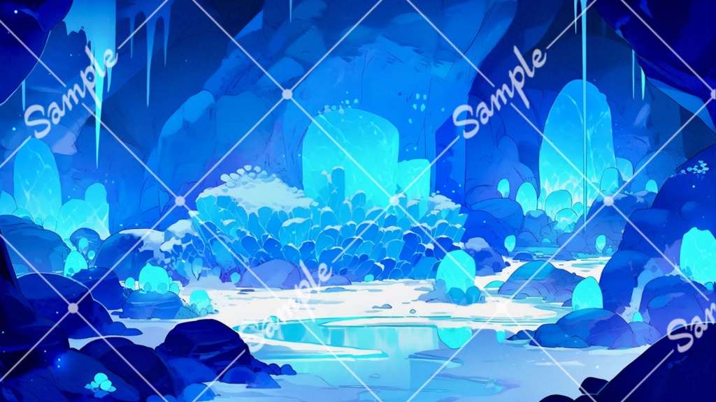 【背景素材】氷のダンジョン#6