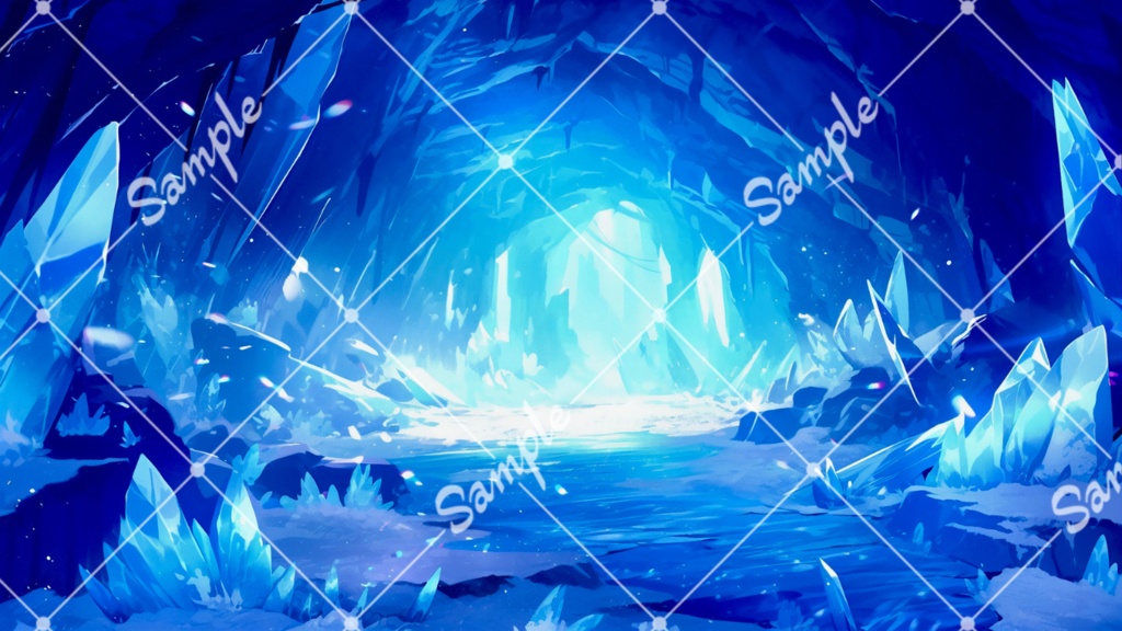 【背景素材】氷のダンジョン#7