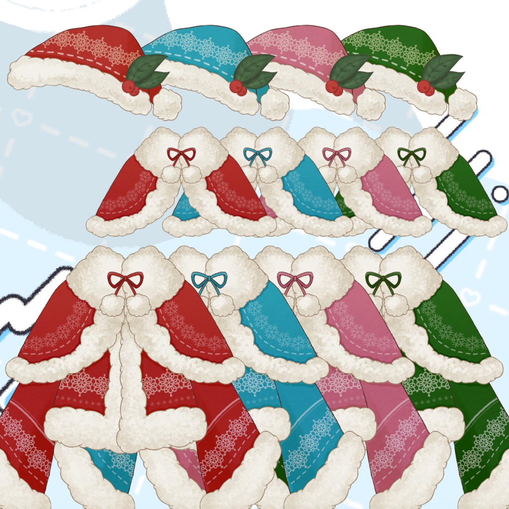 【配信素材】もこもこサンタコスセット