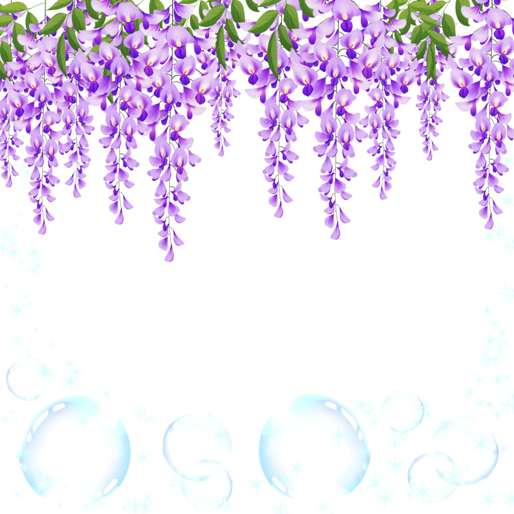 サムネ用画像藤の花とシャボン