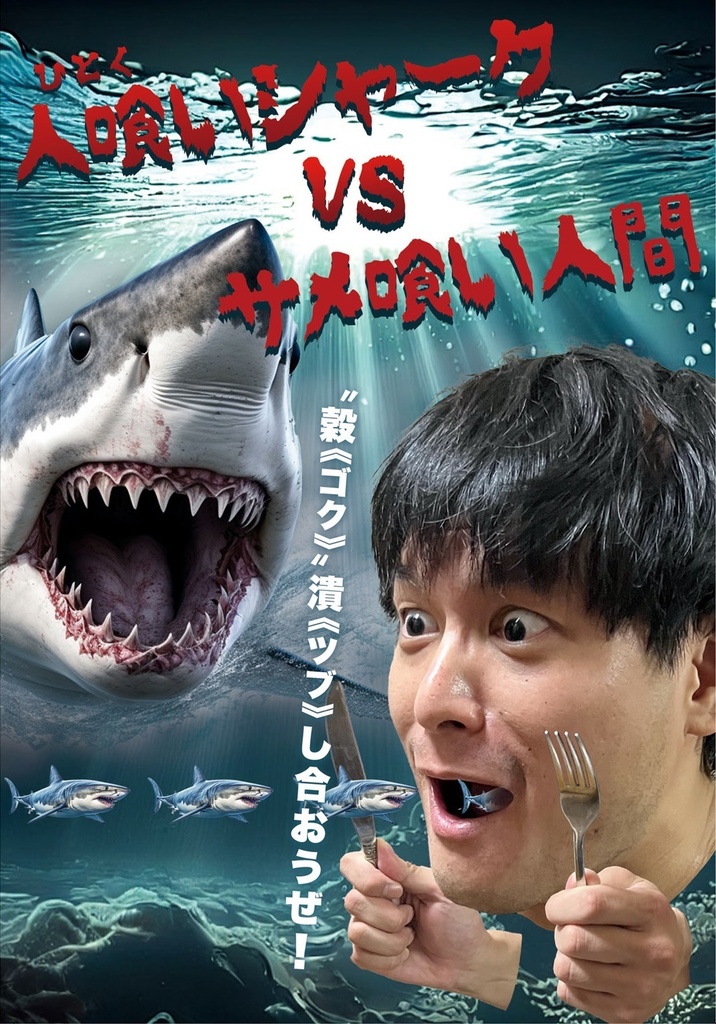 人喰いシャーク VS サメ喰い人間