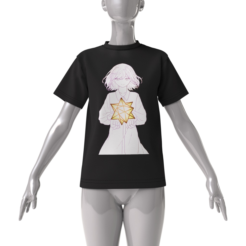 「夜風は朝と出会えない」ビッグシルエットTシャツ