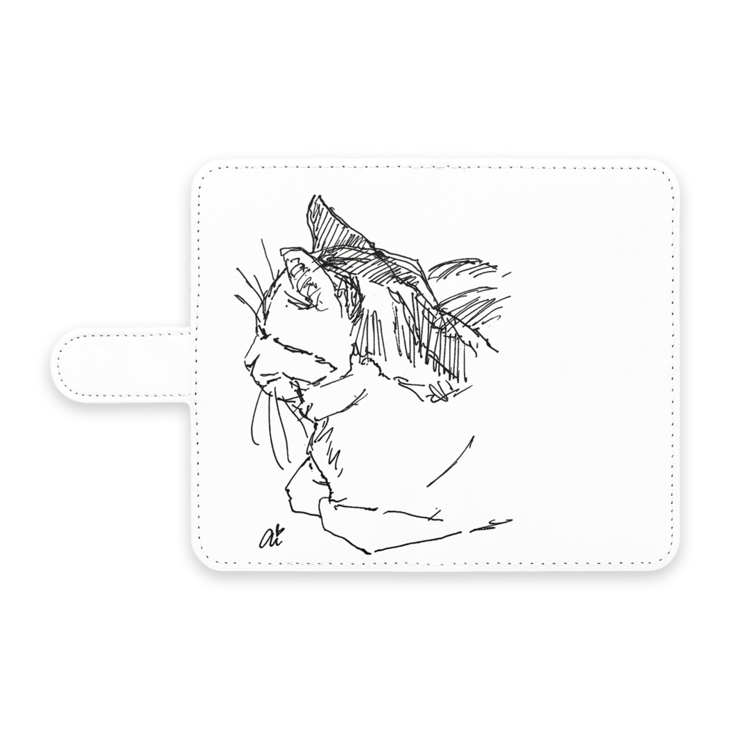 T-ペン画 手帳型Androidケース 