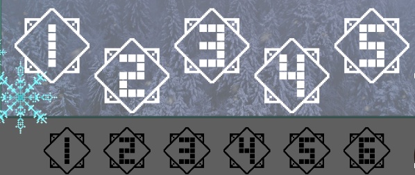 スクリーンパネル素材（数字）