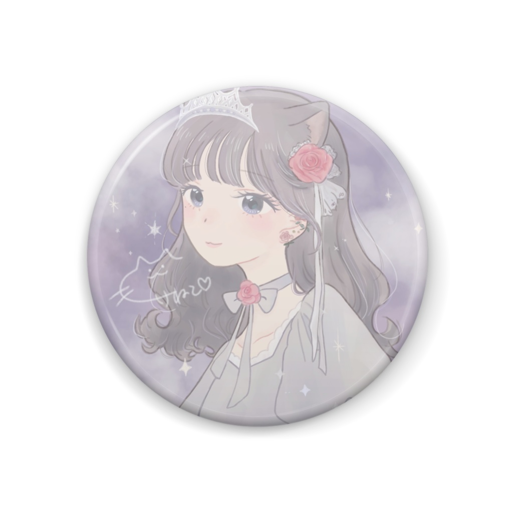 つきあかりねこバッジ