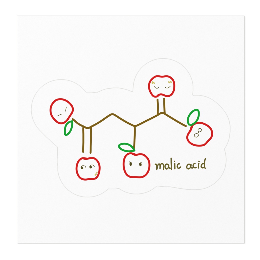 リンゴ酸ステッカー