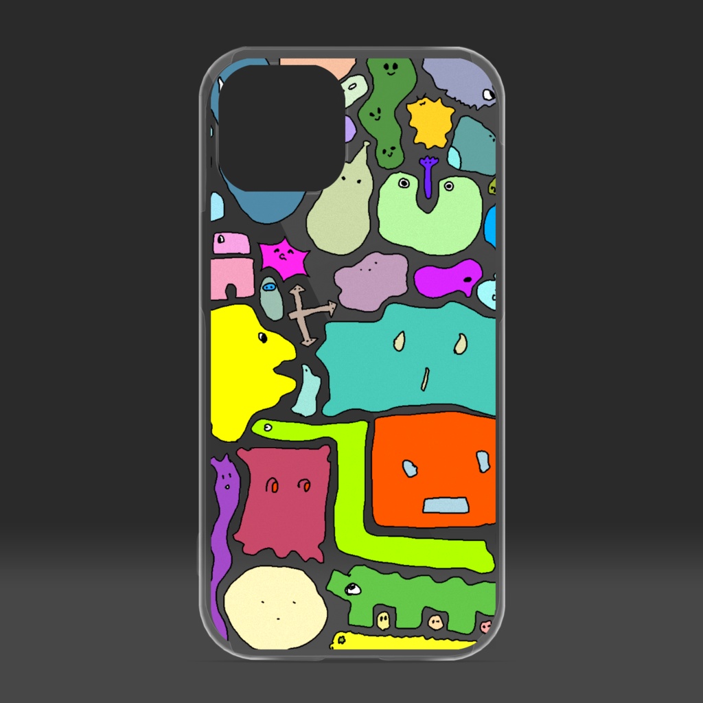 病んだ時に描いた微生物(背景透過版2)