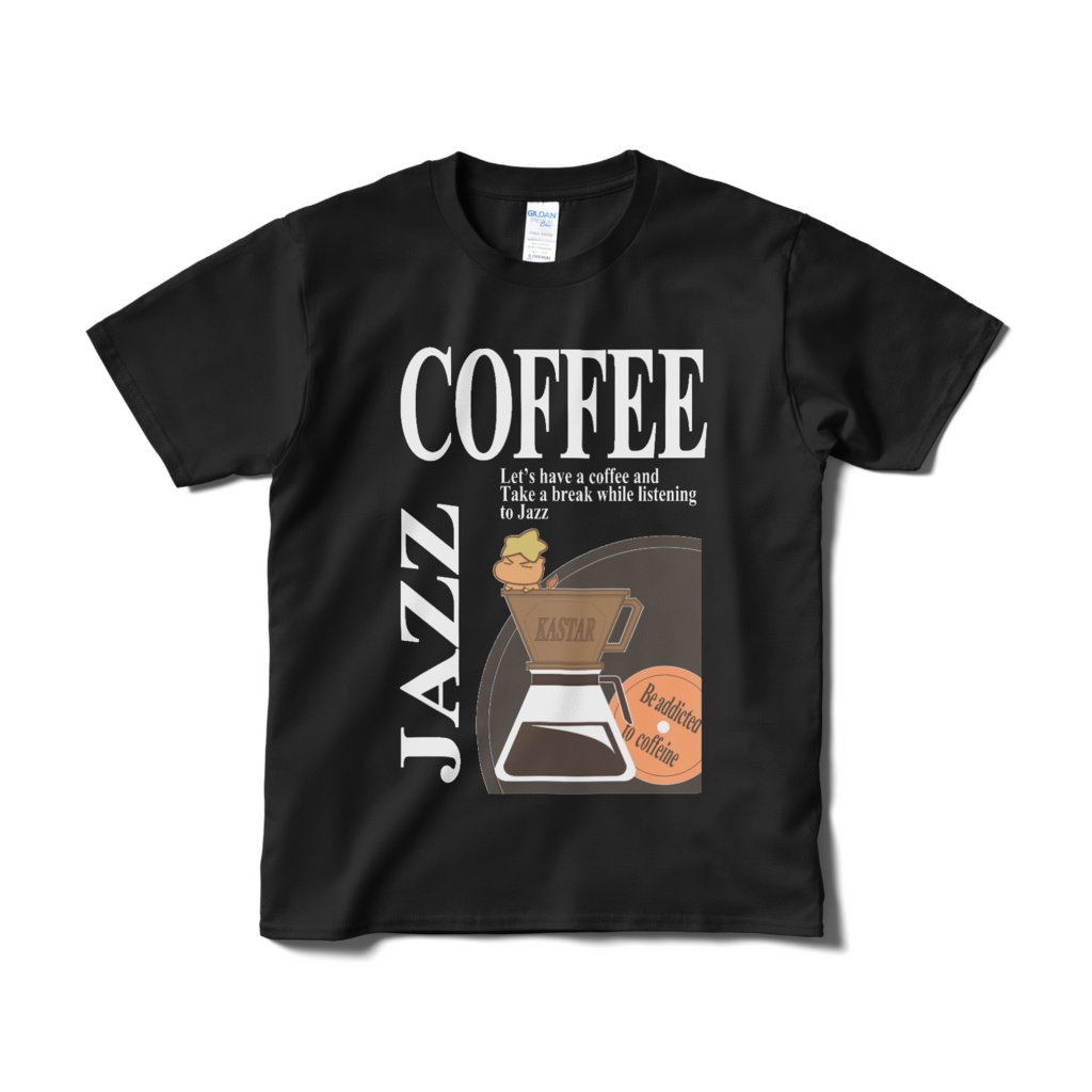 カスタァ　Tシャツ [coffee&JAZZ .ver] ブラック