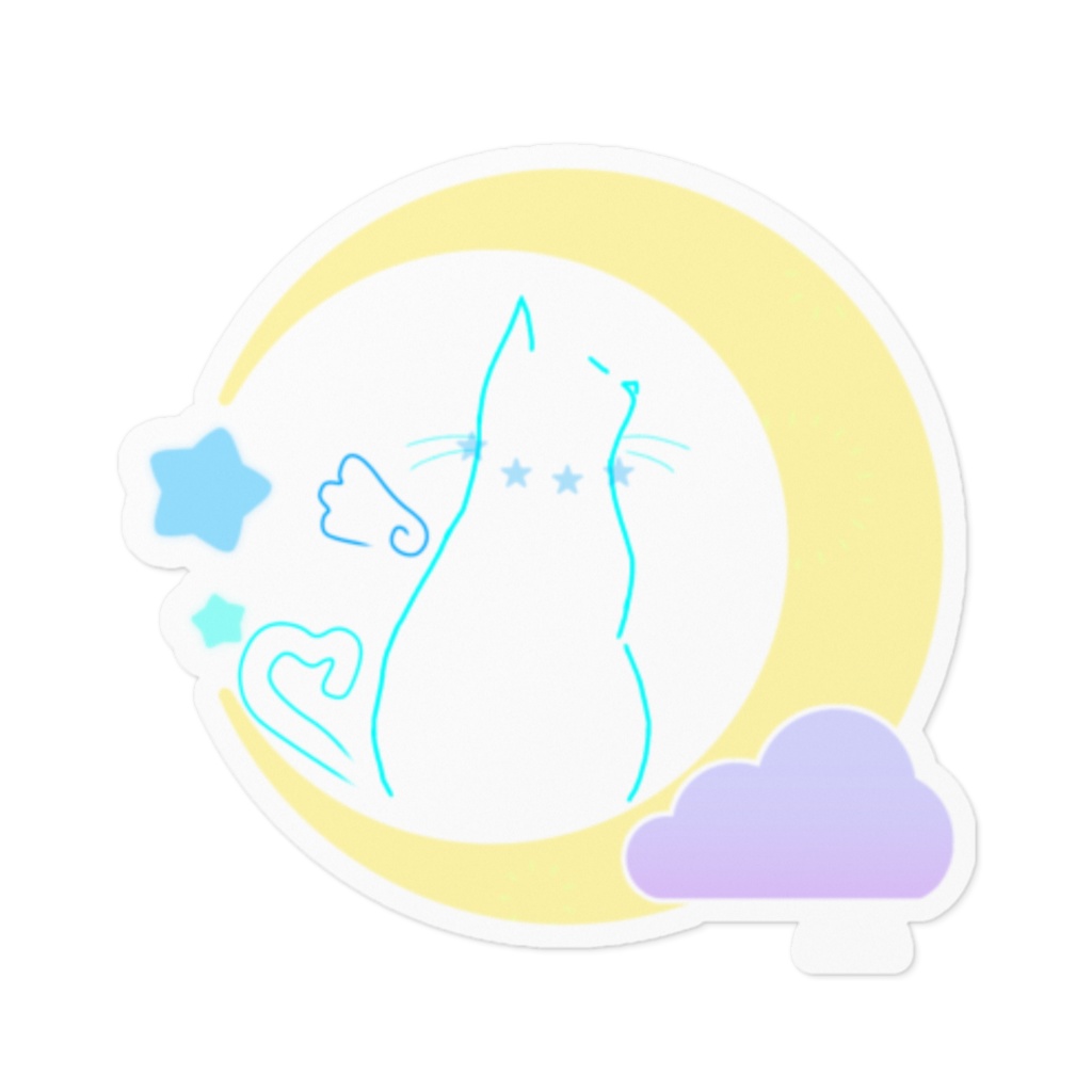 moon cat𓏲𓎨🌙ステッカー